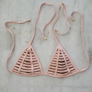 Beach Bunny, Hard Summer Bikini top, MED, blush